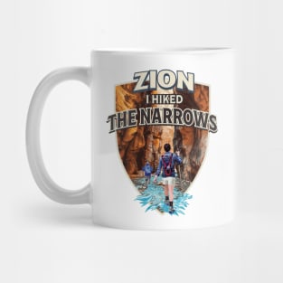 Zion I Hiked The Narrows National Park Vintage Style Design Mug